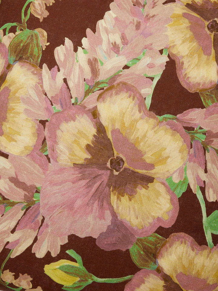 Bonnie & Neil Mountain Floral Cocoa Cushion 50cm