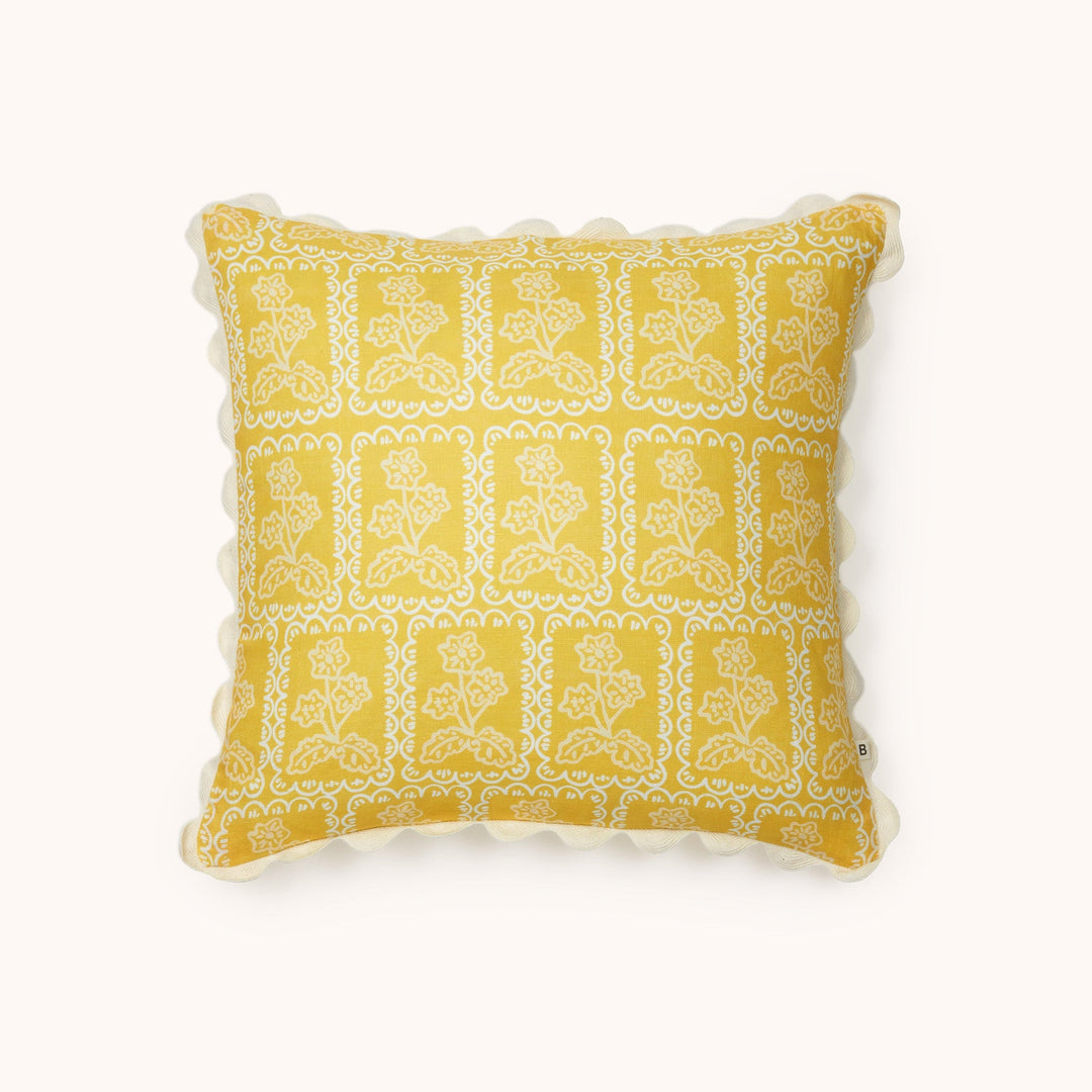 Bonnie & Neil Martine Yellow Cushion 50cm