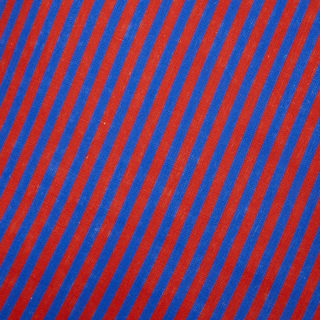 Bonnie & Neil Pinstripe Red Blue Cushion 50cm