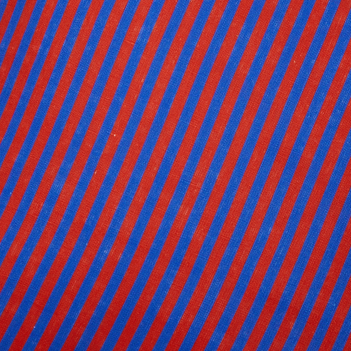 Bonnie & Neil Pinstripe Red Blue Cushion 50cm
