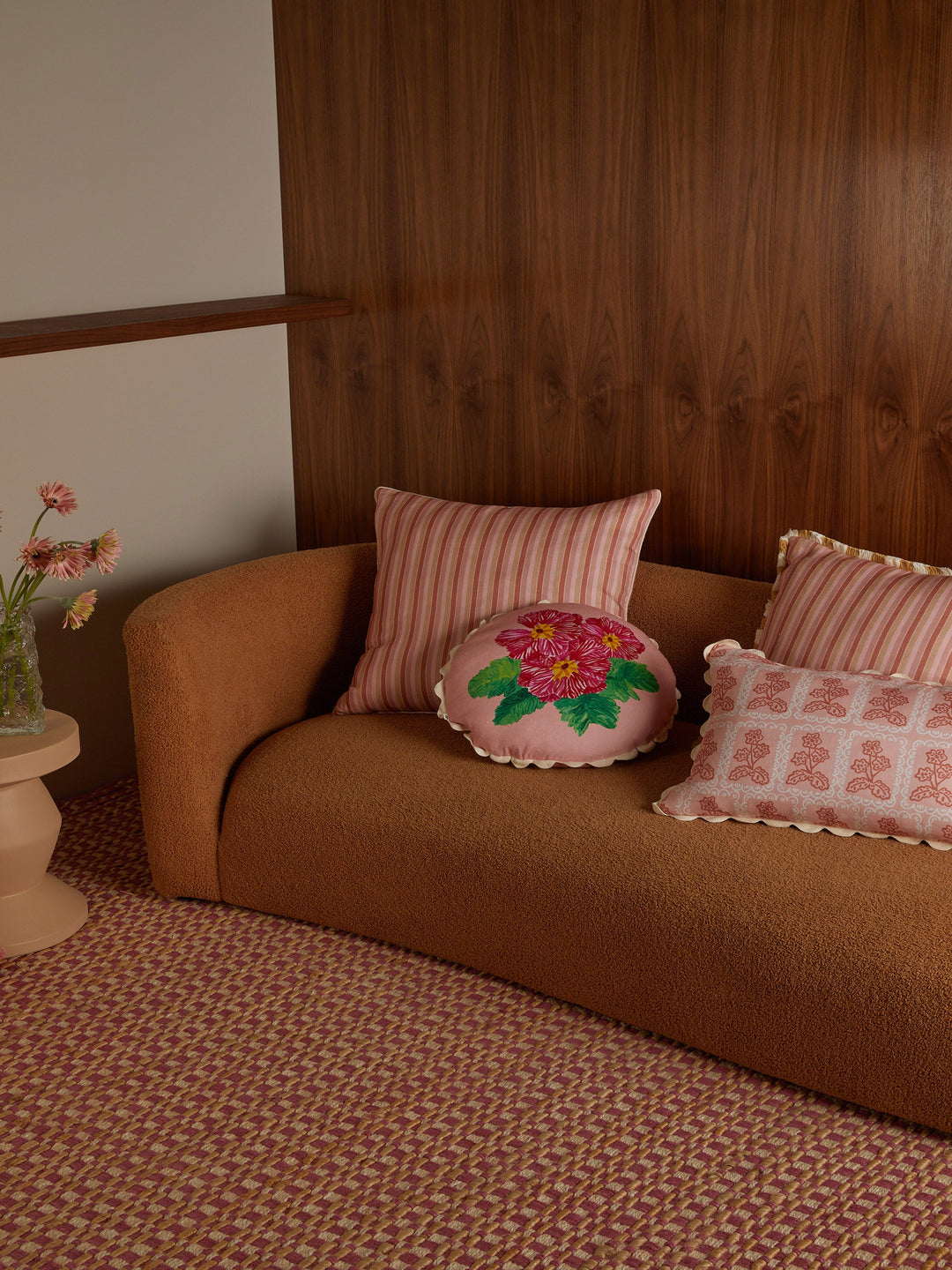Bonnie & Neil Martine Pink Cushion 60x40cm