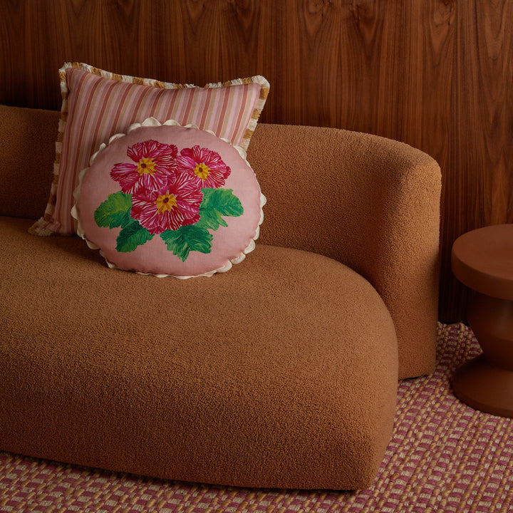 Bonnie & Neil Garden Stripe Pink Cushion 50cm