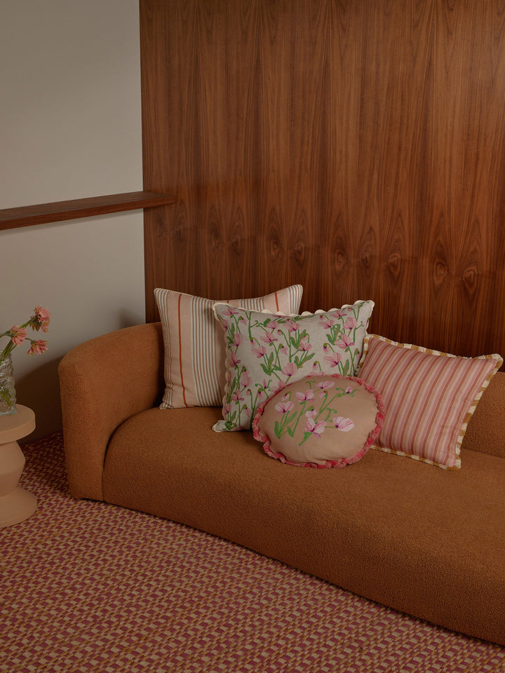 Bonnie & Neil Club Stripe Pearl Cushion 60cm