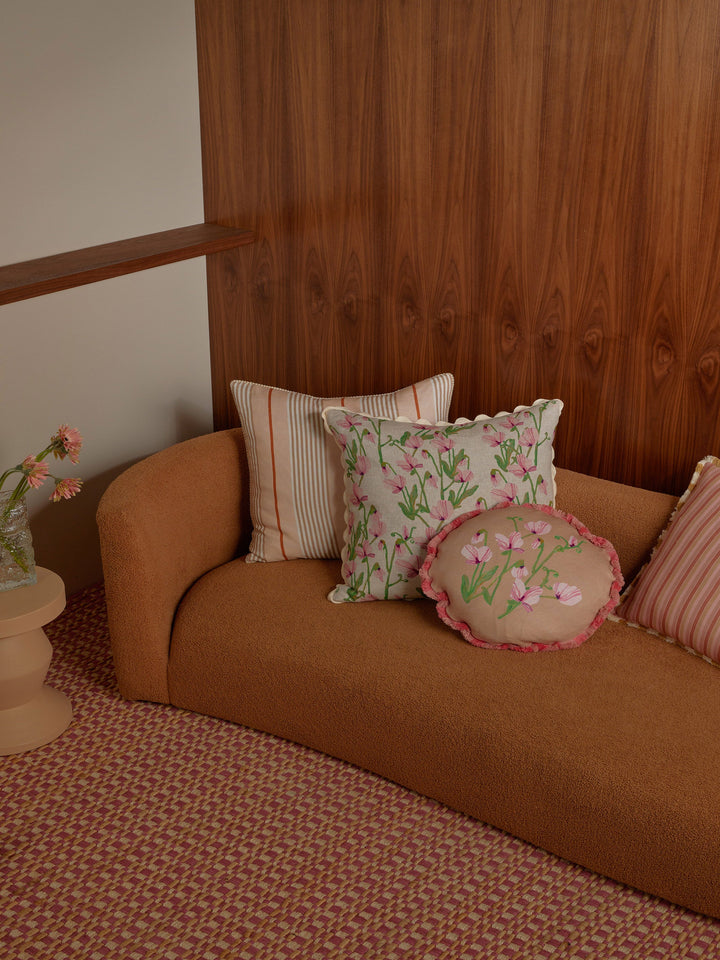 Bonnie & Neil Sweet Pea Pink Cushion 60cm