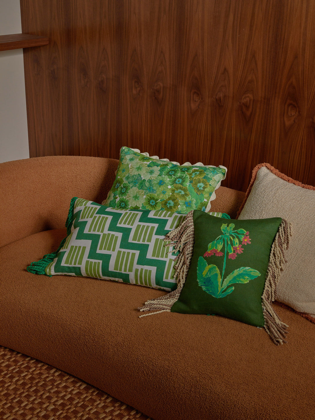 Bonnie & Neil Primrose Green Cushion 50cm