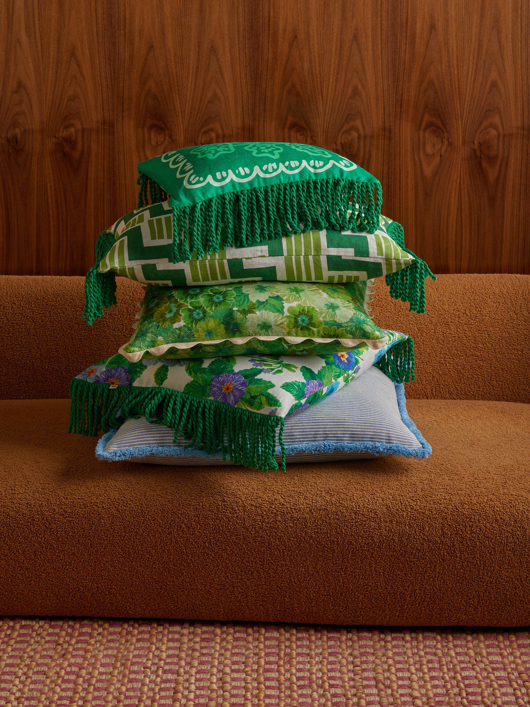 Bonnie & Neil Primrose Green Cushion 50cm