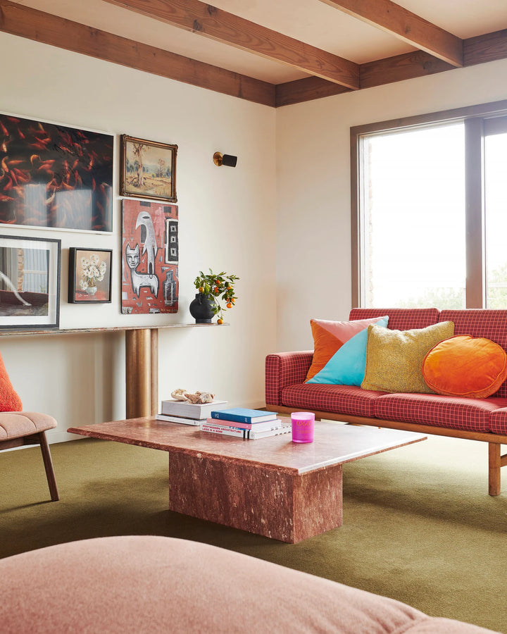 Kip & Co Marmalade Velvet Pea Cushion