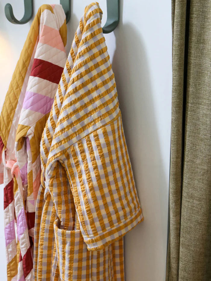Mosey Me Crimson Maypole Quilted Robe