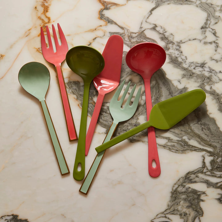 Bonnie & Neil Enamel Sage Cake Server