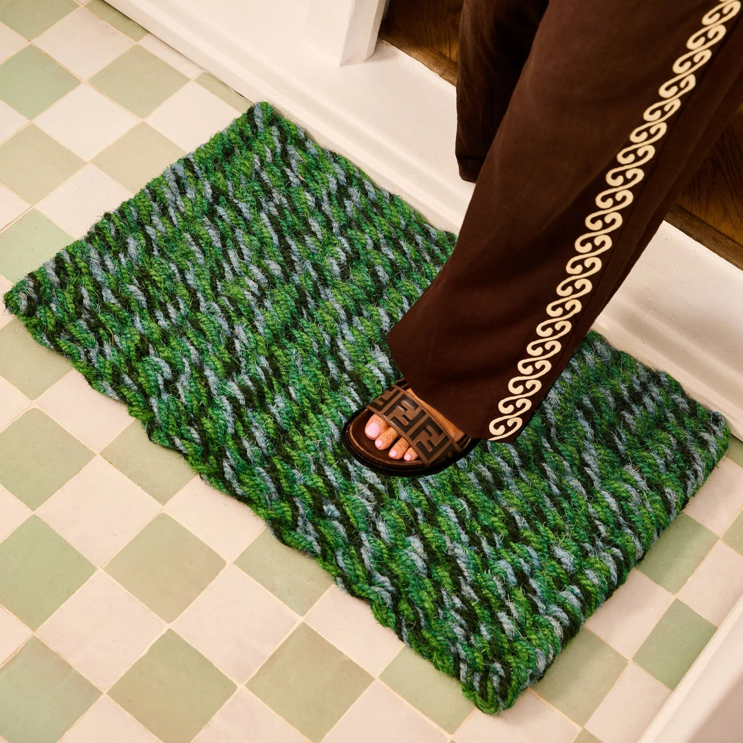 Bonnie & Neil Woven Emerald Door Mat
