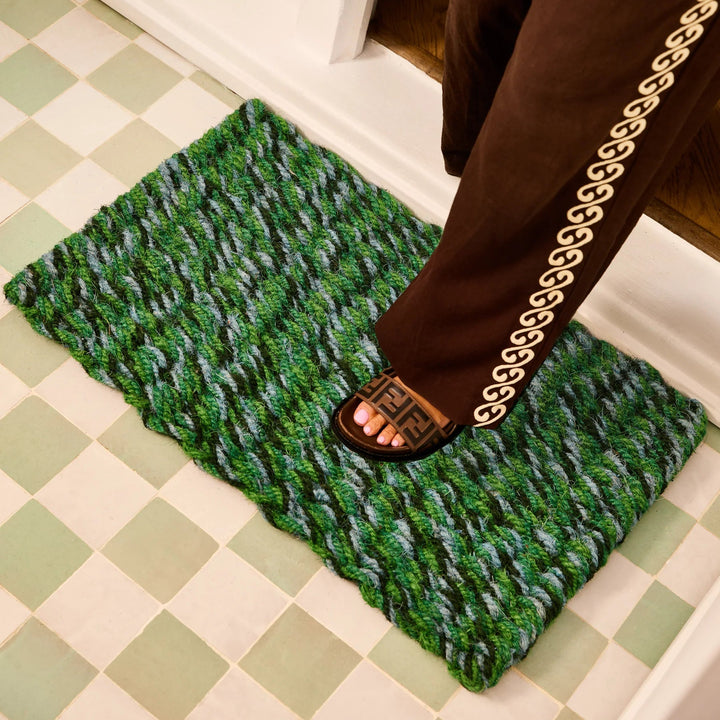 Bonnie & Neil Woven Emerald Door Mat