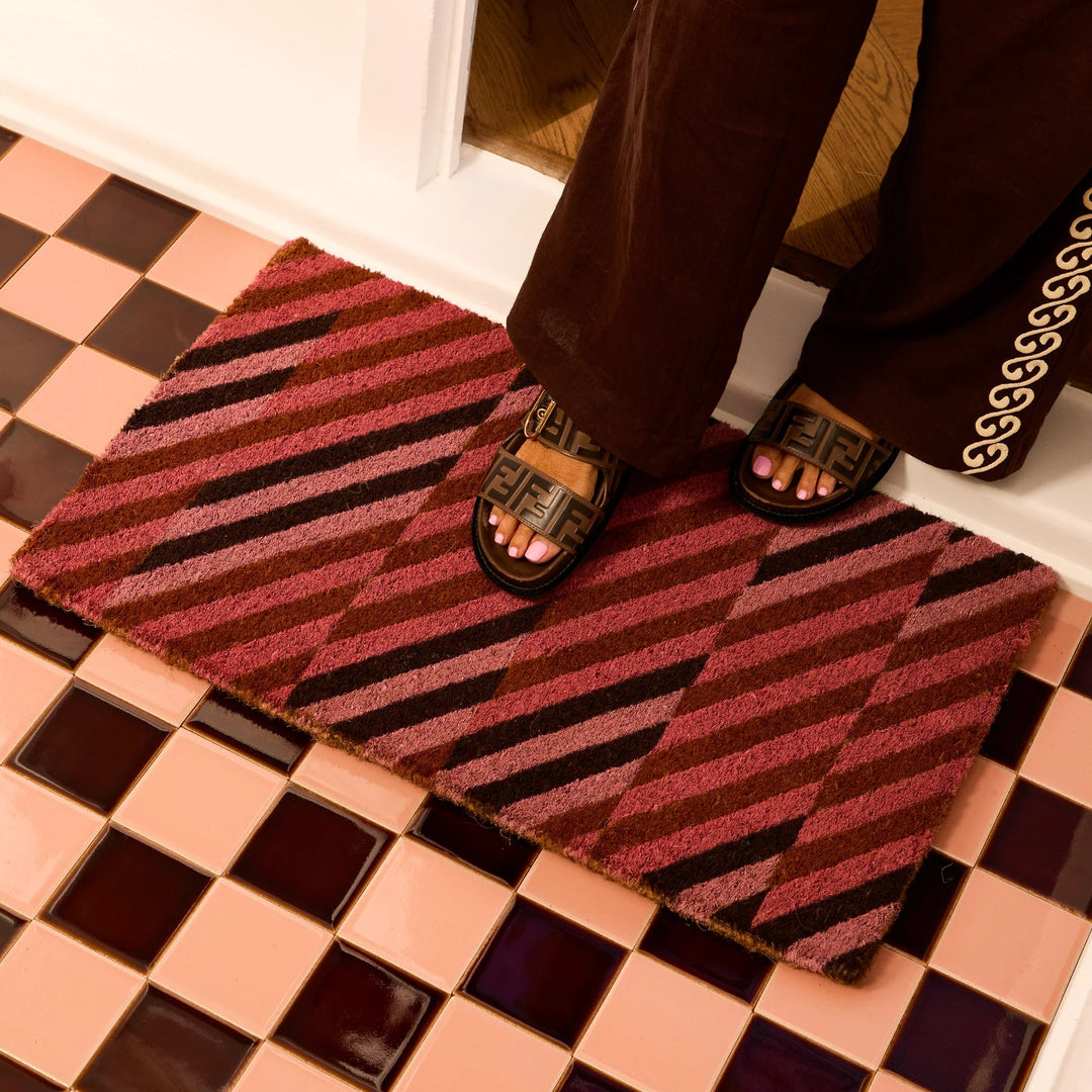 Bonnie & Neil Patchwork Pink Door Mat