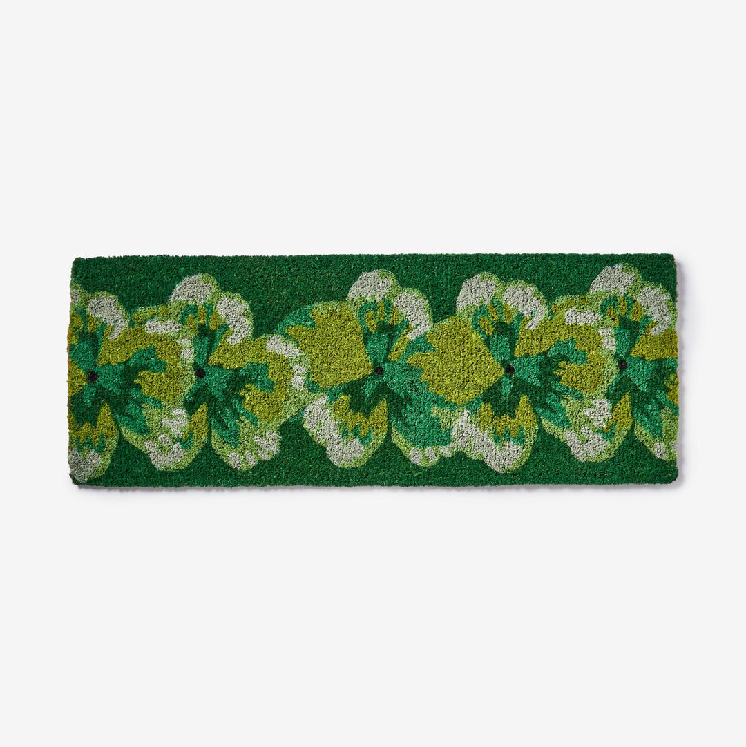 Bonnie & Neil Pansy Green Long Door Mat