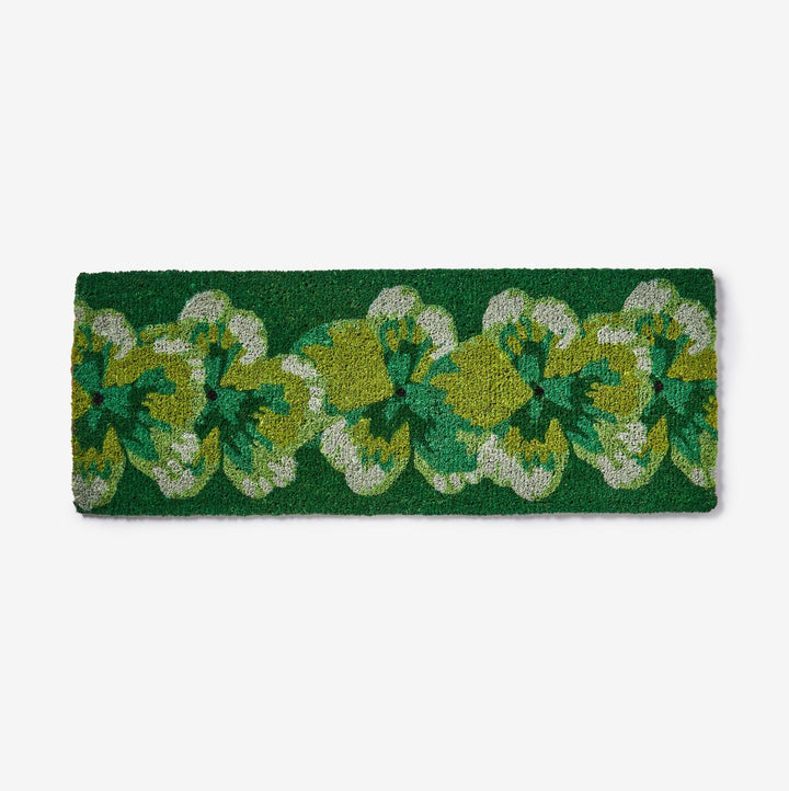 Bonnie & Neil Pansy Green Long Door Mat
