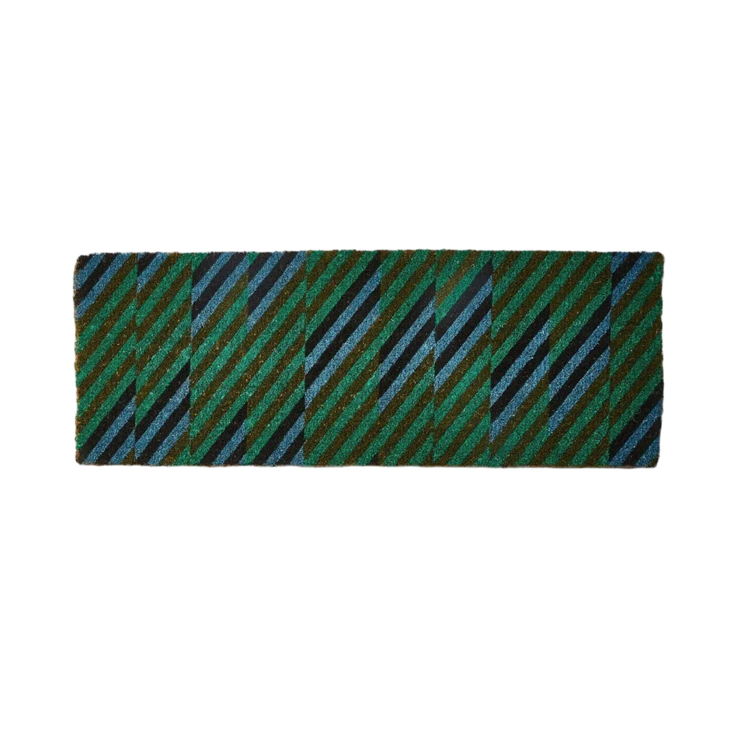 Bonnie & Neil Patchwork Blue Green Long Door Mat