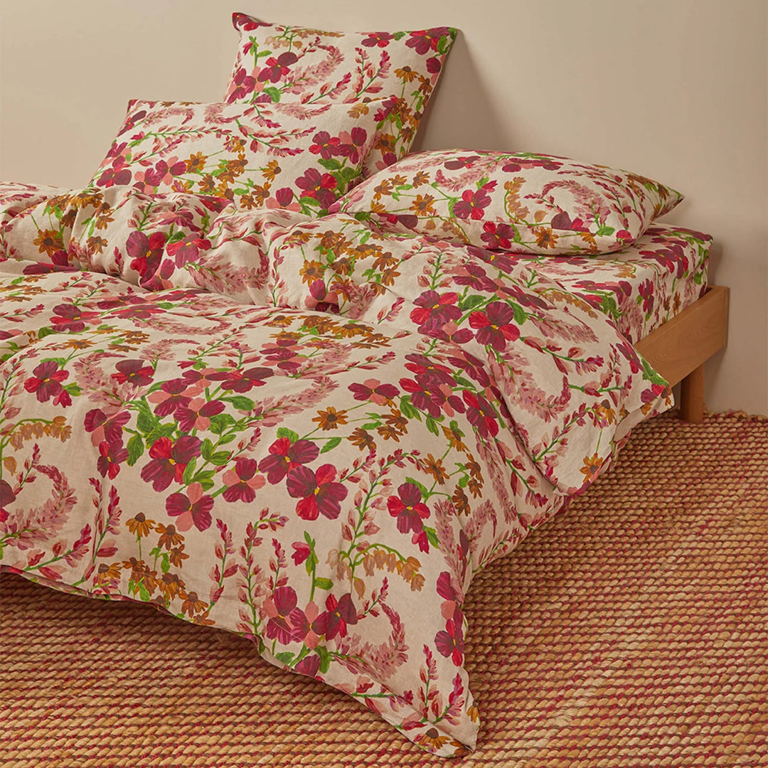 Bonnie & Neil Lupin Multi Linen Standard Pillowcases