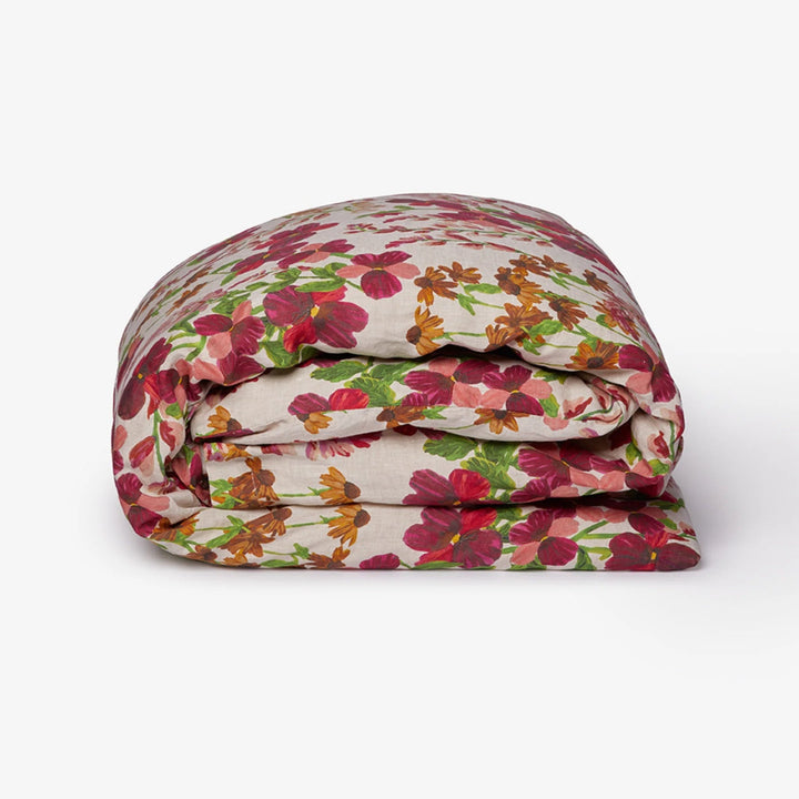 Bonnie & Neil Lupin Multi Linen Quilt Cover
