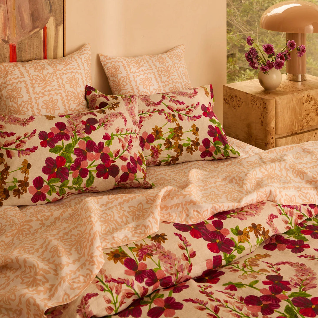 Bonnie & Neil Lupin Multi Linen Quilt Cover