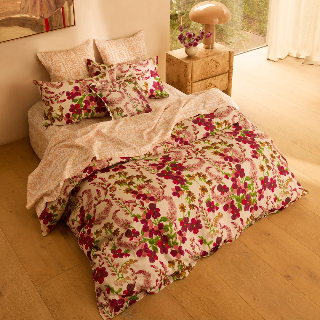 Bonnie & Neil Lupin Multi Linen Standard Pillowcases