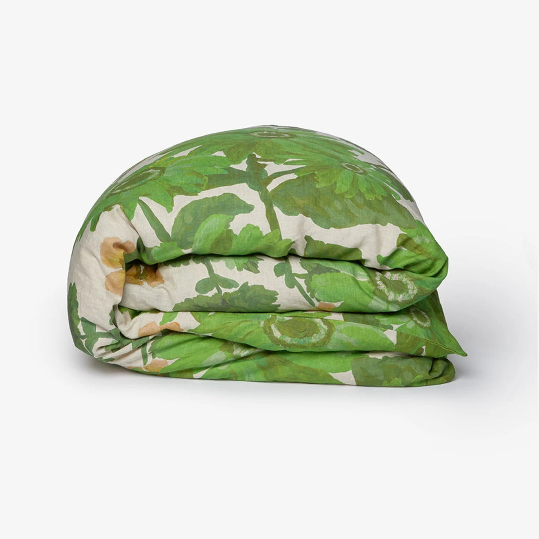 Bonnie & Neil Marigold Leaf Linen Quilt Cover
