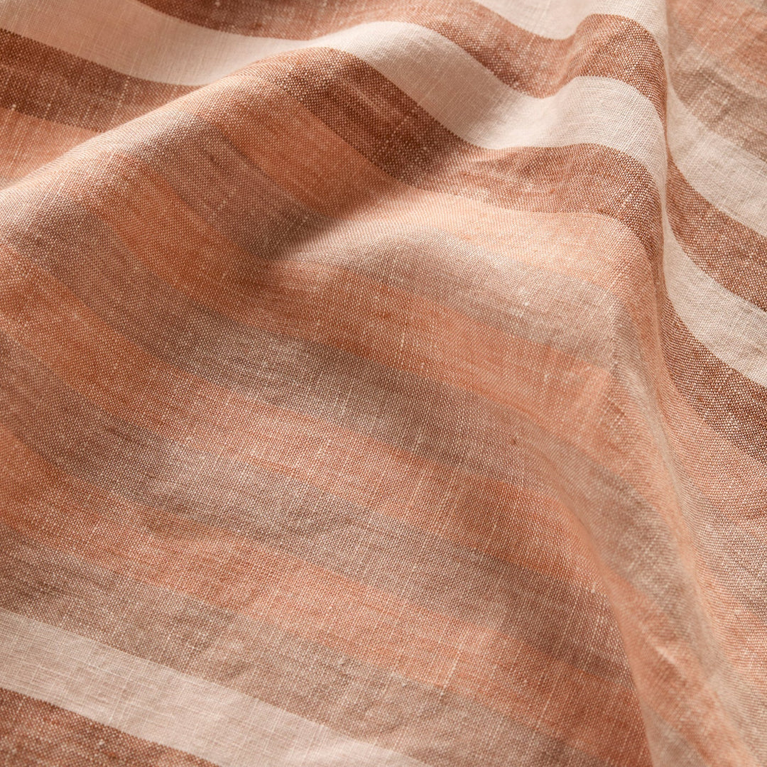 Bonnie & Neil Stripe Hazelnut Linen Quilt Cover