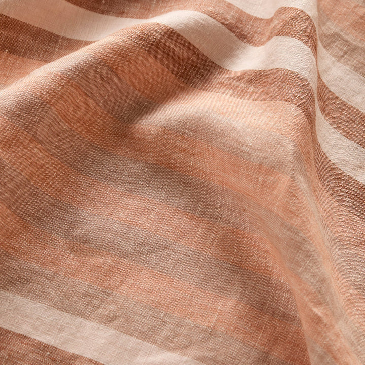 Bonnie & Neil Stripe Hazelnut Linen Quilt Cover
