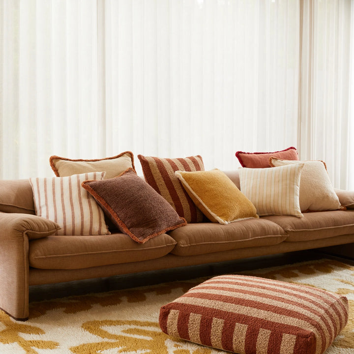 Bonnie & Neil Linear Buff Cushion 50cm