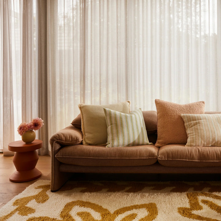 Bonnie & Neil Linear Buff Cushion 50cm