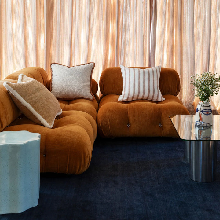 Bonnie & Neil Linear Tan Cushion 50cm