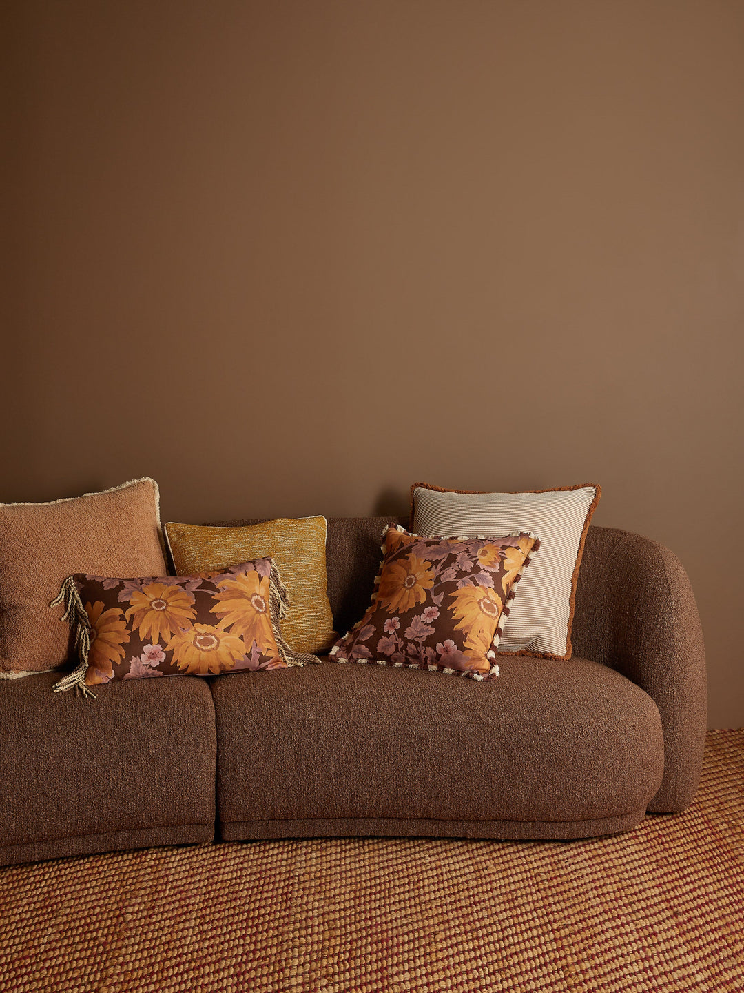 Bonnie & Neil Nile Tan Cotton Cushion 60cm
