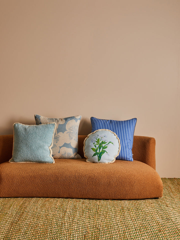 Bonnie & Neil Grain Blue Cushion 50cm