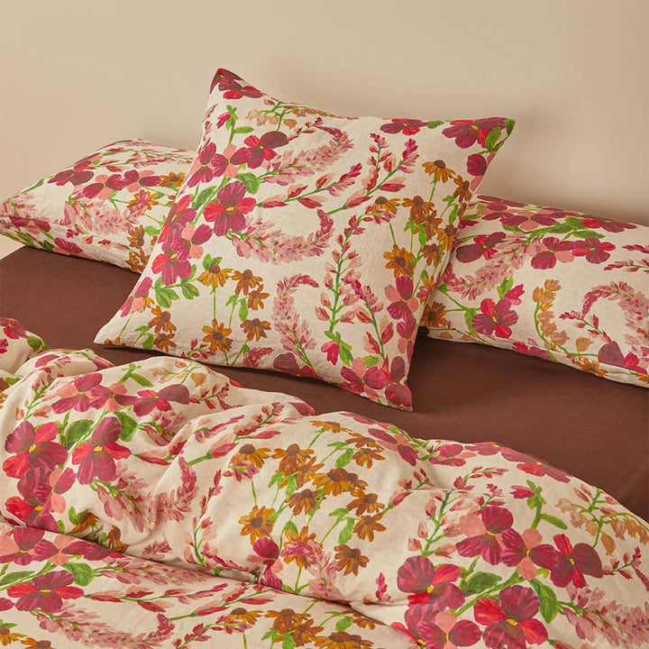 Bonnie & Neil Lupin Multi Linen European Pillowcases