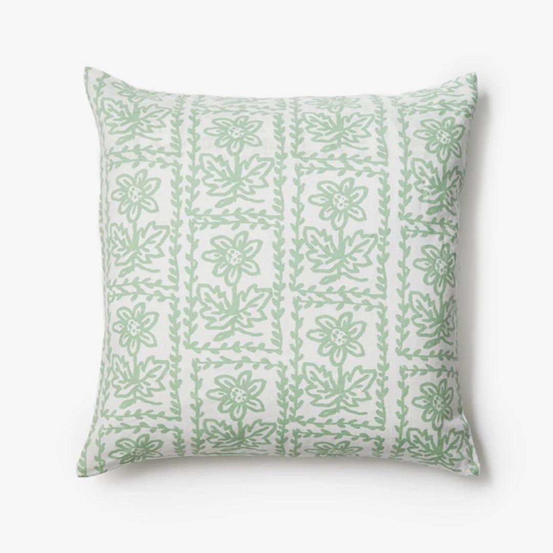 Bonnie & Neil Daisy Sage Linen European Pillowcases