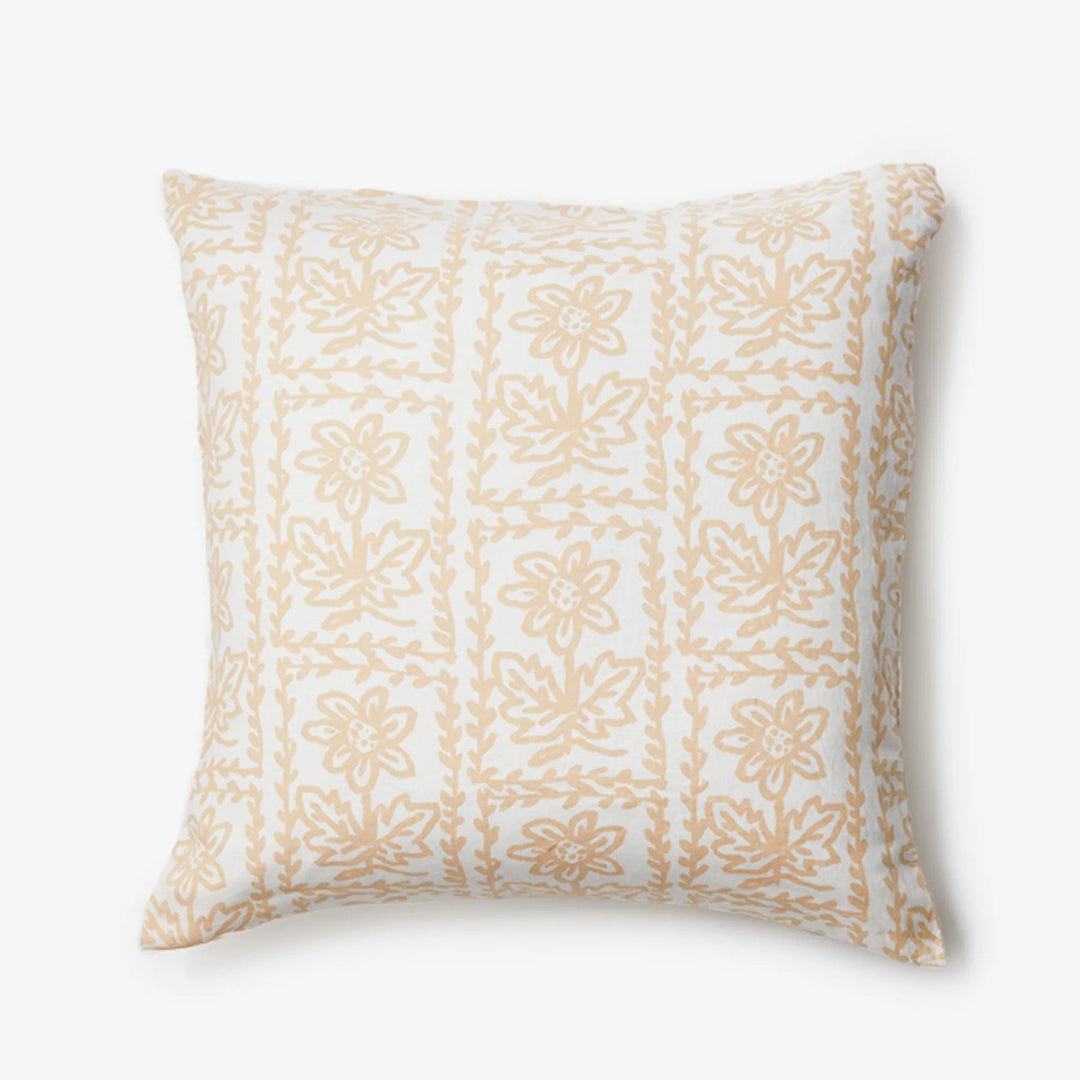 Bonnie & Neil Daisy Buff Linen European Pillowcases