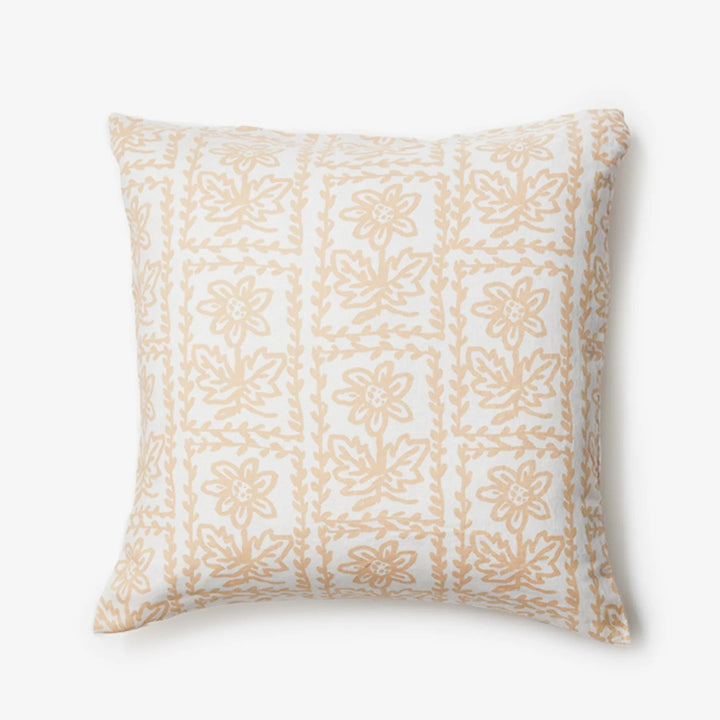 Bonnie & Neil Daisy Buff Linen European Pillowcases