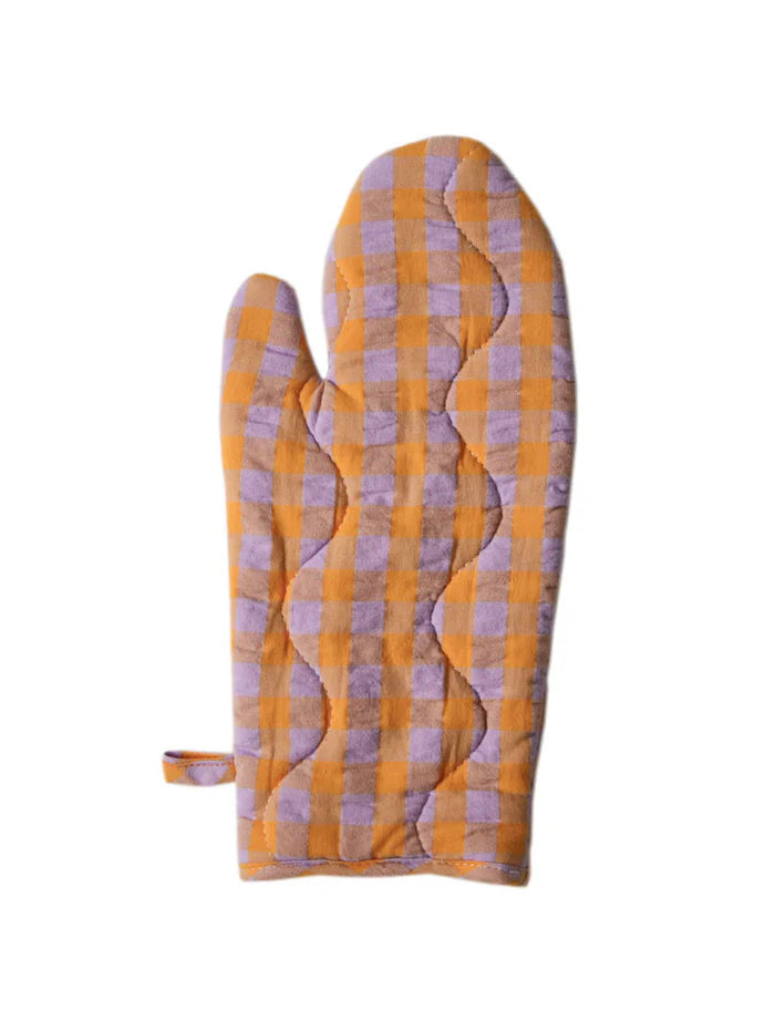Mosey Me Kumquat Bloom Seersucker Oven Mitt