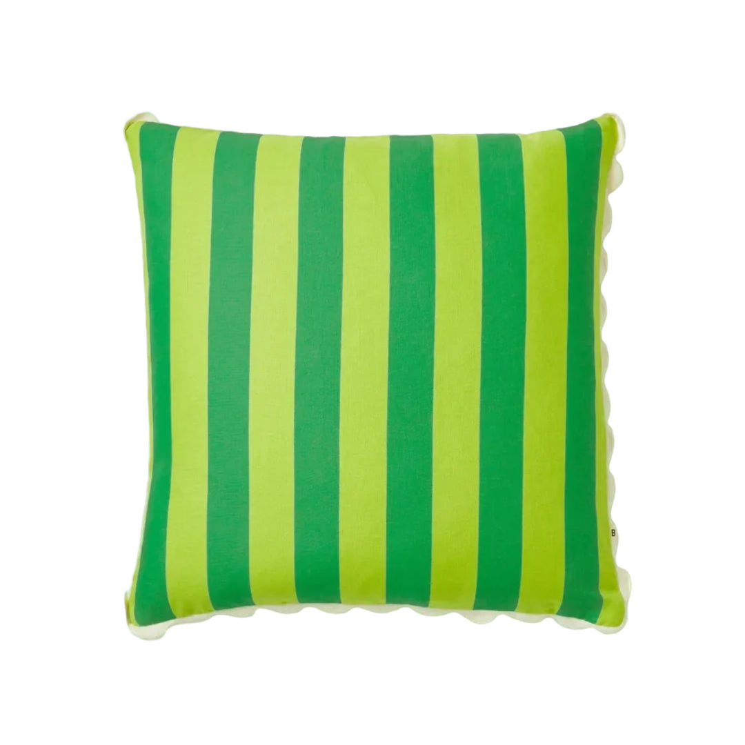 Bonnie & Neil Bold Stripe Citron Jade Cushion 60cm