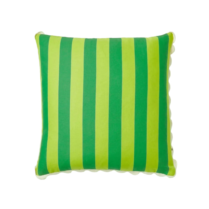 Bonnie & Neil Bold Stripe Citron Jade Cushion 60cm