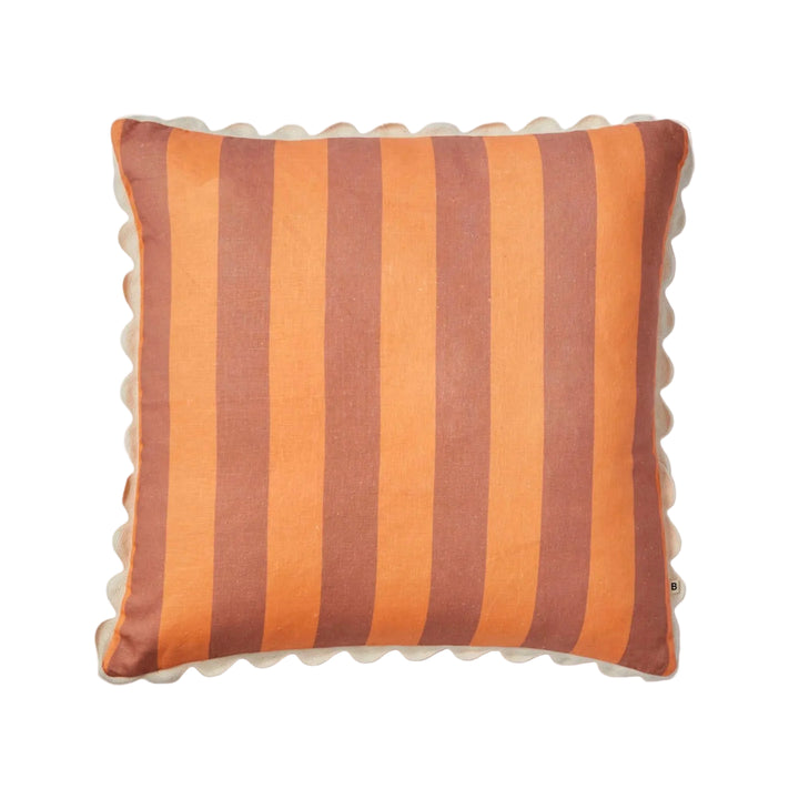 Bonnie & Neil Bold Stripe Peach Cushion 60cm