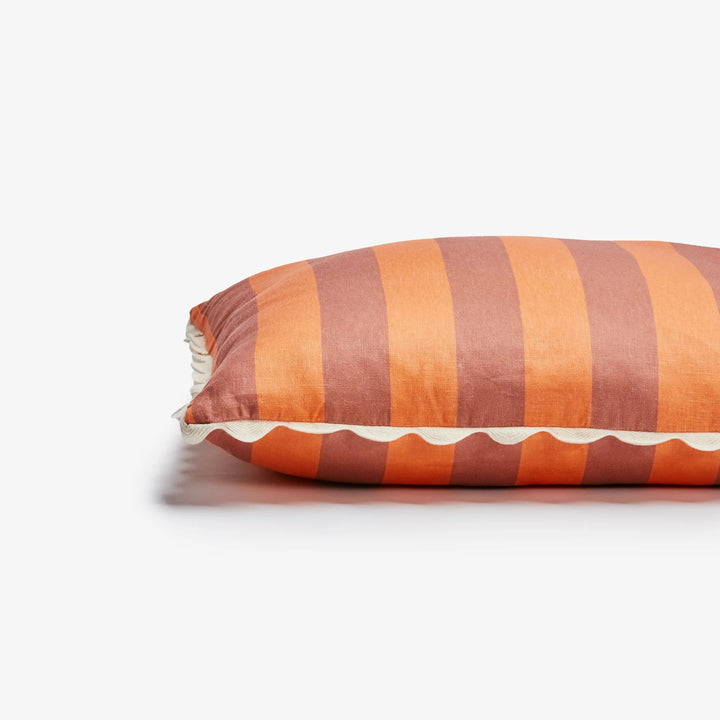 Bonnie & Neil Bold Stripe Peach Cushion 60cm