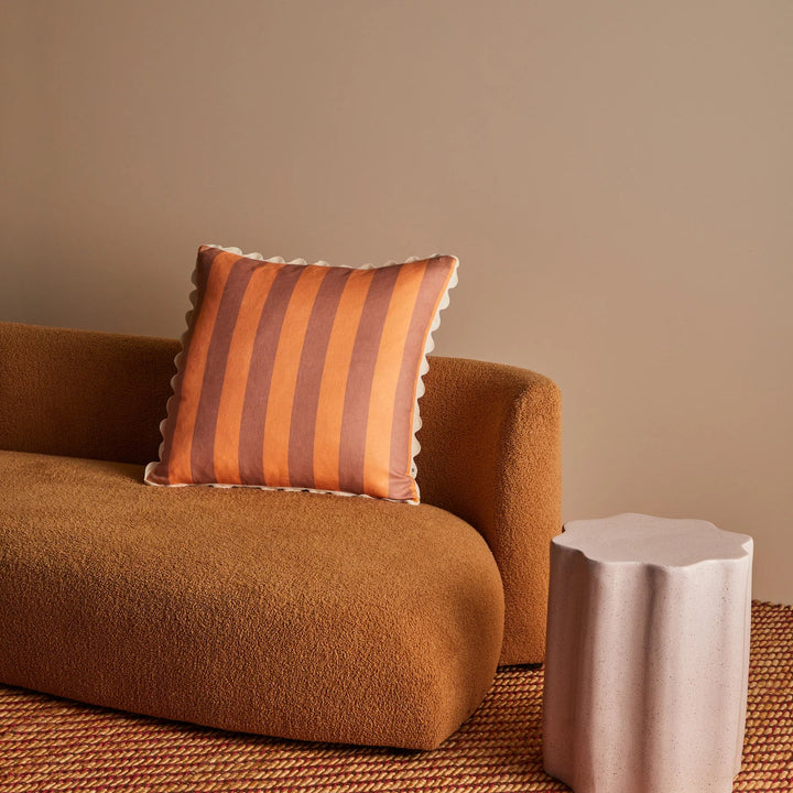 Bonnie & Neil Bold Stripe Peach Cushion 60cm