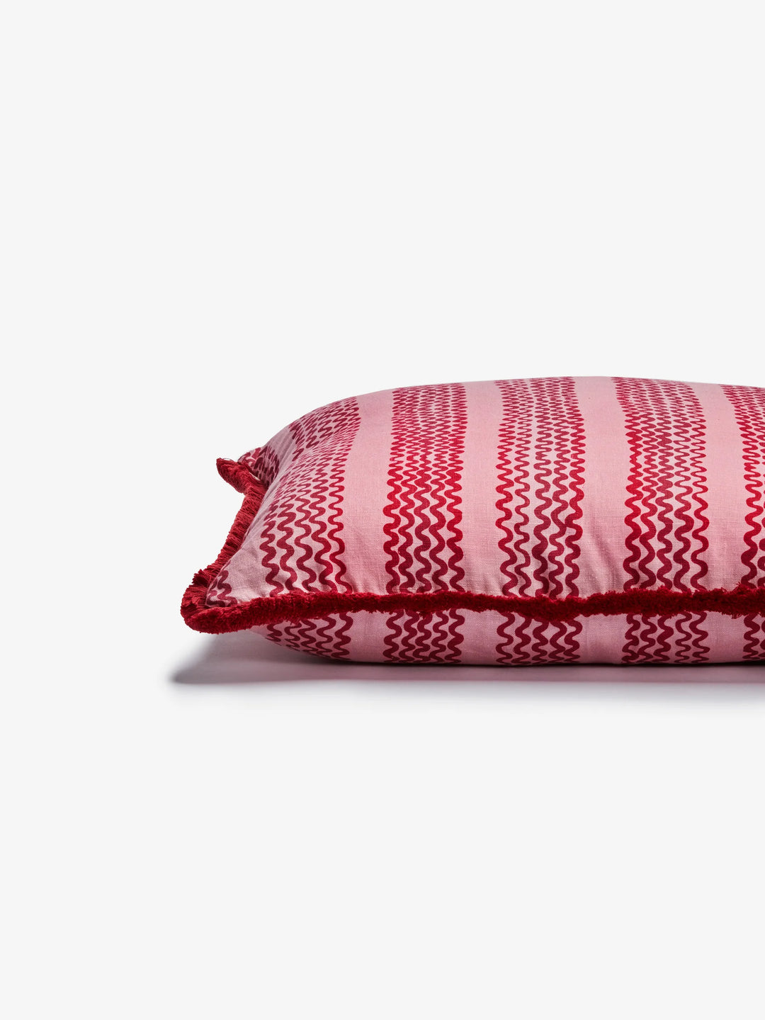 Bonnie & Neil Mini Wave Pink Linen Cushion 60cm