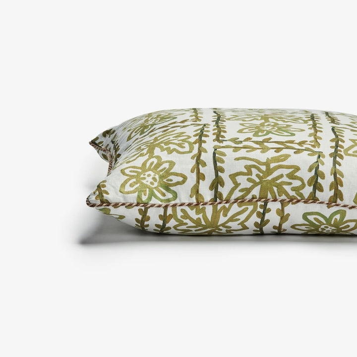 Bonnie & Neil Daisy Olive Linen Cushion 60cm