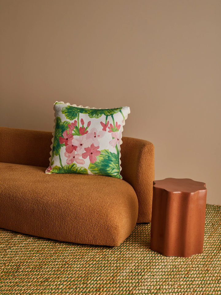 Bonnie & Neil Geranium Multi Linen Cushion 60cm