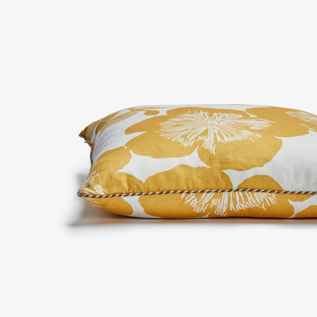 Bonnie & Neil Jardin Yellow Linen Cushion 60cm