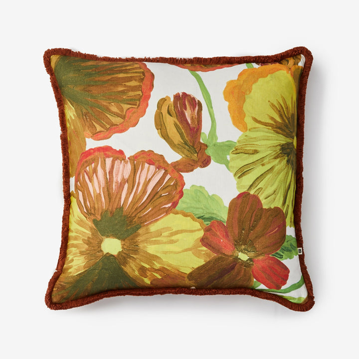 Bonnie & Neil Wild Pansy Yellow Cushion 60cm
