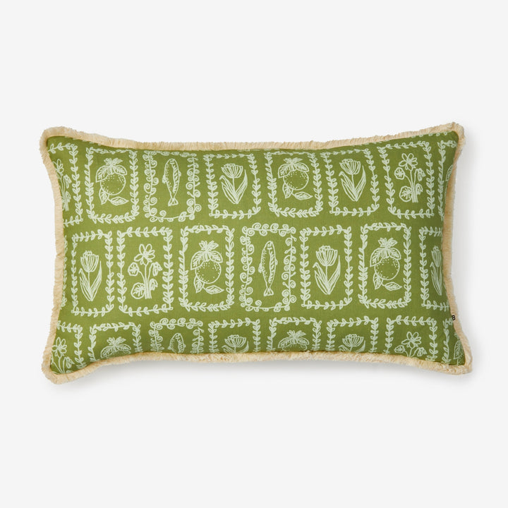 Bonnie & Neil Petra Sage Cushion 75x45cm