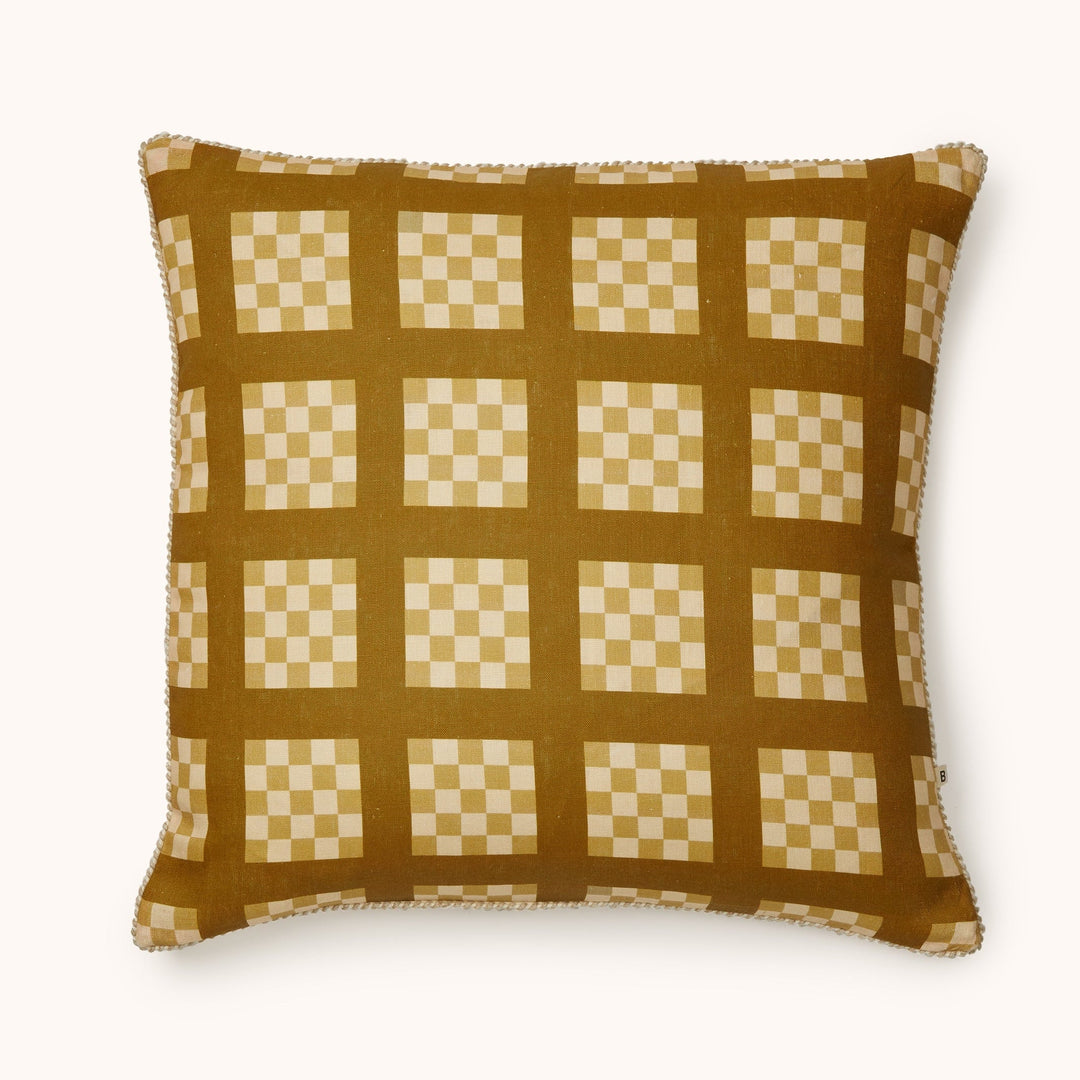 Bonnie & Neil Lattice Wheat Cushion 60cm