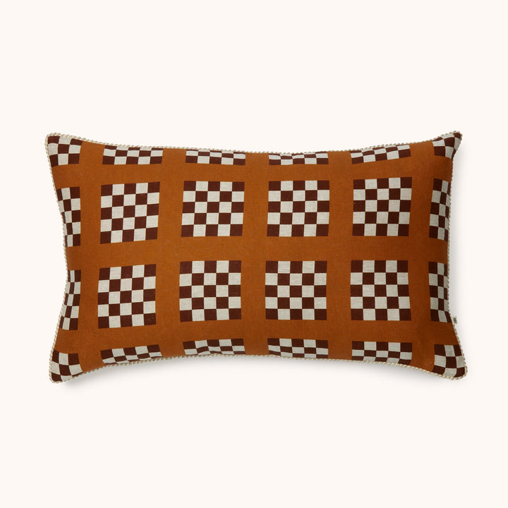 Bonnie & Neil Lattice Tan Cushion 75x45cm