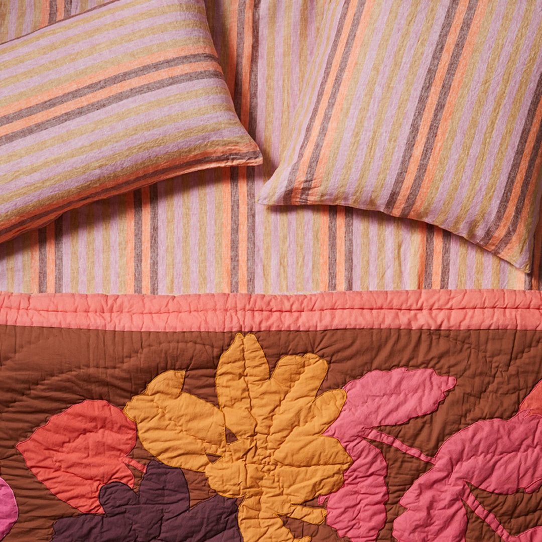 Bonnie & Neil Stripe Orange Fitted Sheet